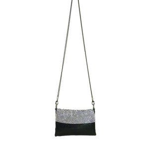 Whiting & Davis Black&Silver Mesh Convertible Bag
